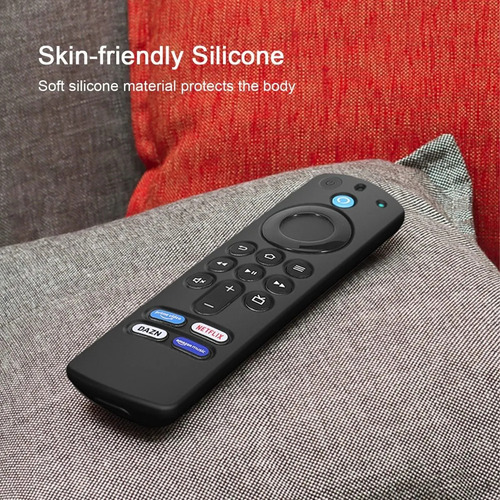 USTIYA Funda Smart TV Control Remoto Case Para Amazon Fire Tv Stick 2021 Alex Silicona Protector Carcasa Color Negro Silicio Cover