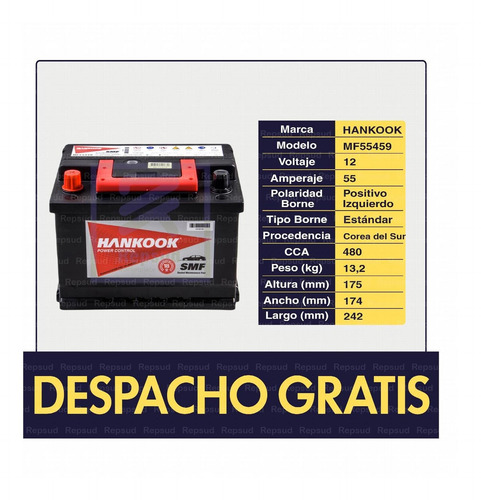 Imagen 1 de 7 de Batería Jeep Compass 2.4 2007 Dohc Bencina