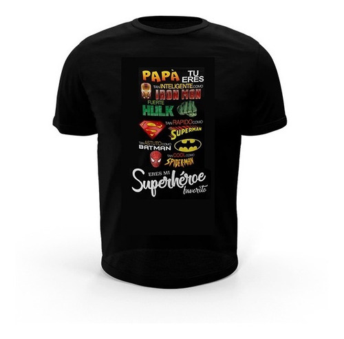 Regalo Para Papá Playera Personalizada Mi Papa Super Héroe