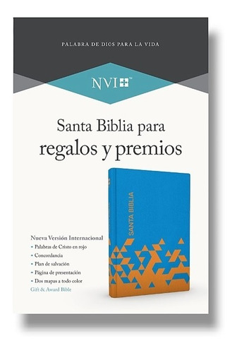 Imagen 3 de 9 de Biblia Nueva Version Internacional Azul Naranja Imit Piel