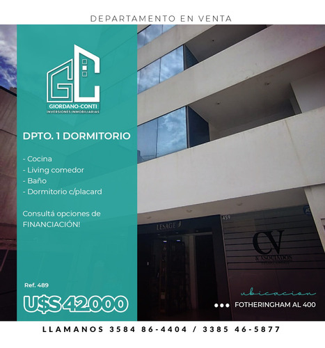 Departamento 1 Dormitorio En Venta