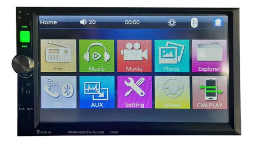 Radio Auto 2 Din Mirror Bluetooth+comando Olante+camara