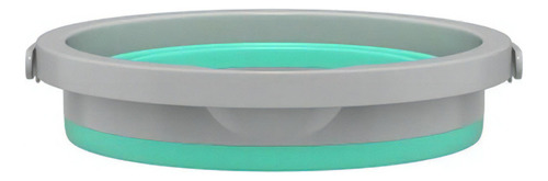 Balde Flexível Silicone Retrátil 5 Pçs 5 Litros E 10 Litros Cor Verde