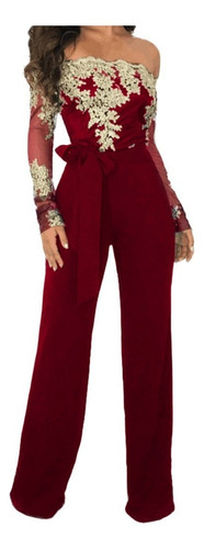 Feminine Jumpsuit Feminine With Lace Off The Shoulder With