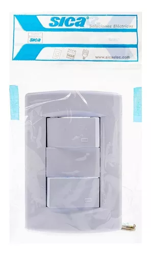 Llave De Luz Sica - 2 Interruptores - Blanca - Garantía Iram