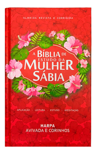 Bíblia Mulher Sábia Harpa Cristã Capa Dura - 14,5x23,8cm
