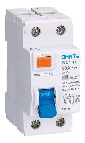 Disyuntor Diferencial Bipolar Chint 2x40 A 30ma 6ka