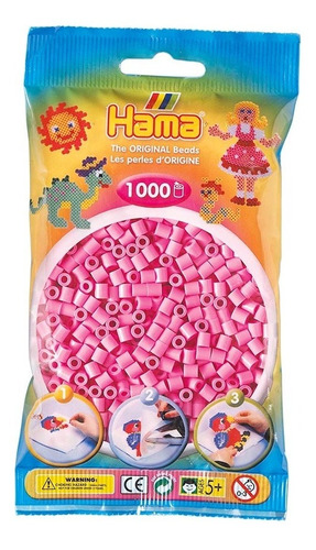 Hama Beads Midi Perler 1000 Unid Color Rosado Pastel Pixel