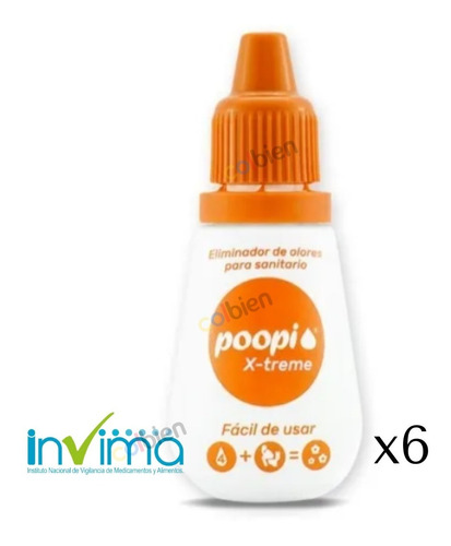 Eliminador Bloquea Malos Olores Sanitario Baño Poopi X6