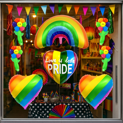 Combo Globos Lgbtq Pride Love Multicolor Deco Pack Fiesta Colorido Lgbtq