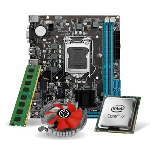 Kit Pl Mãe H110 + Proc. I7 8700 + Mem. 16gb Ddr4 + Cooler