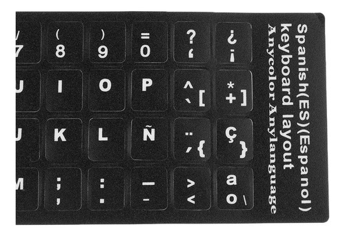 5 Pcs Pegatinas De Teclados Español Fácil De Aplica Letras