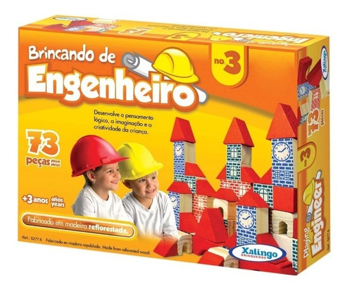 Juego Madera Armable Jugando Al Ingeniero 73 Piezas