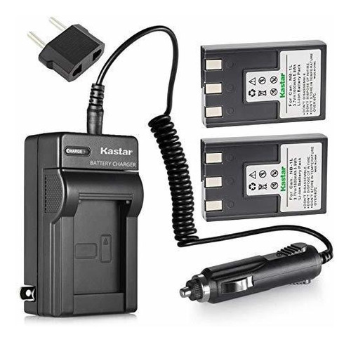 Nb 1l Battery 2 Pack And Charger Kit Para Canon Nb 1l N...
