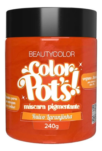 Kit Tintura Beautycolor  Color pot's Máscara pigmentante tom ruivo laranjinha para cabelo