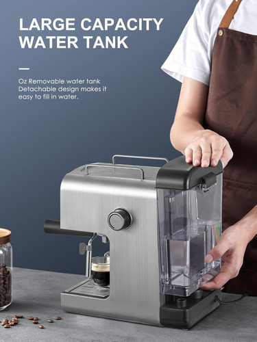 Cafetera Para Capuchino Y Café Con Leche, Espumador De Leche