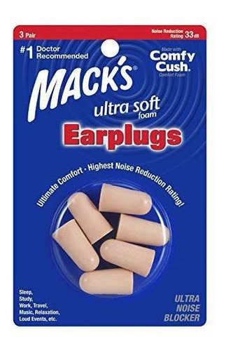 Tapones Para Oídos - Mack's Ultra Soft Foam Earplugs, 3 Pair