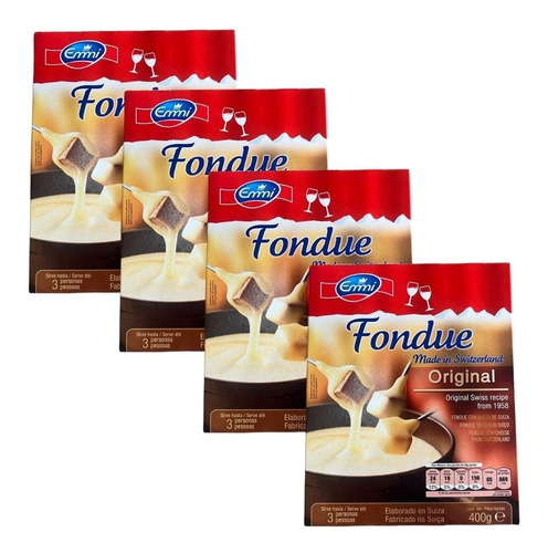 Kit 4 Unidades  Fondue Suiço Emmi Original 400g