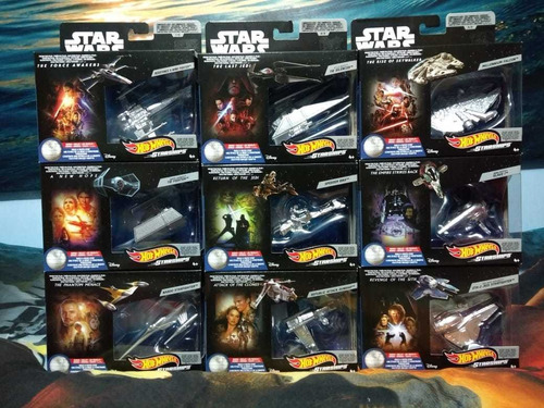 Hot Wheels Star Wars Starships Serie Completa 9 Naves