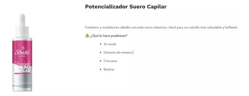 Suero Capilar Sheló Nabel 60ml Nutrición Crecimiento