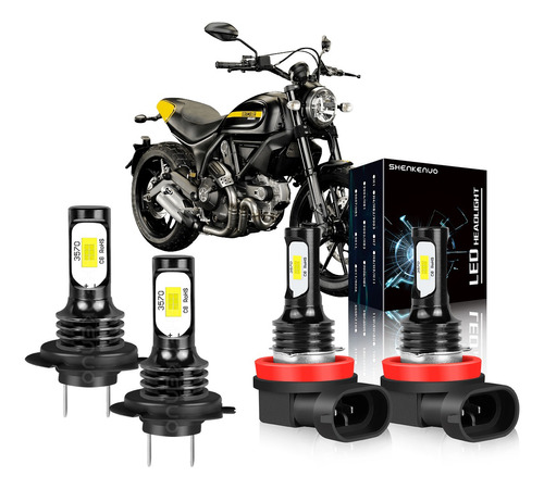 Kit De Faros Led H7 H9 Para Suzuki Gsx1300r Hayabusa 08-18