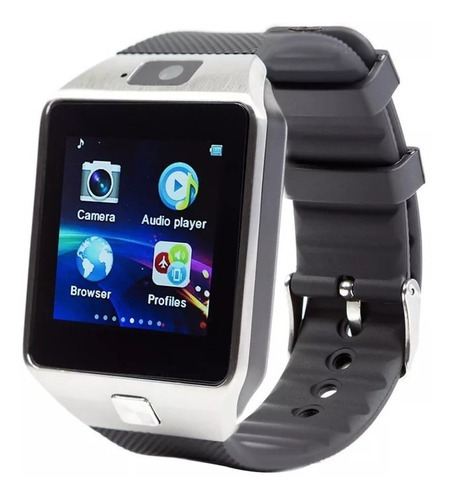 Smartwatch Reloj Inteligente Gadnic Telefono Llamadas Chip Color de la caja Blanco Color de la malla Plateado Color del bisel Negro