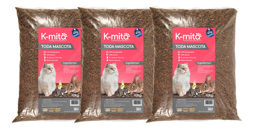 Pellet Sustrato Para Mascotas Biodegradable Kmita 10 Kg (x3)
