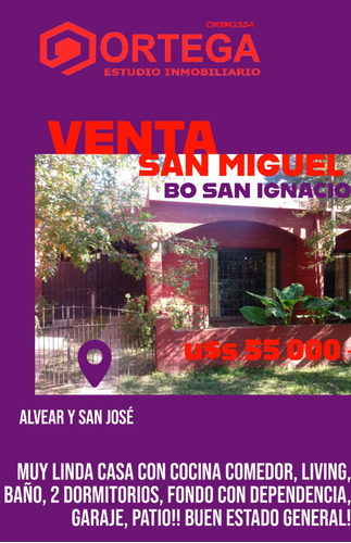 Venta Linda Casa Sobre Asfalto, Zona Bo San Ignacio