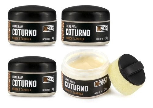 Kit 4 Creme Mousse Renova Bota Coturno Nobuck Camurça E905