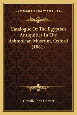 Libro Catalogue Of The Egyptian Antiquities In The Ashmol...