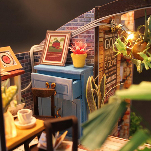 Pequeña Casa De Muñecas Para Hacer Tú Mismo, Cafetería De Ma