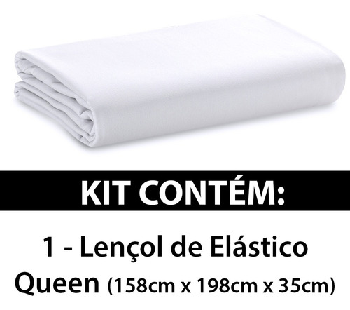 Lençol Queen Com Elástico 100%algodão Percal 130 Fios Dohler