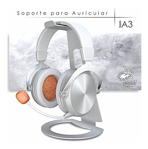 Soporte Para Auriculares Metálico Bam A3 -alto- Premium!!!