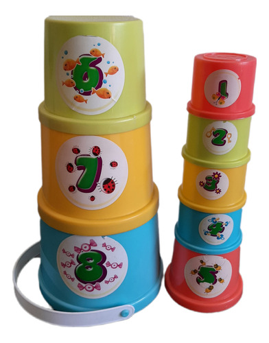 Juego Didáctico Encastre Pirámide Apilable Niños Juguete 