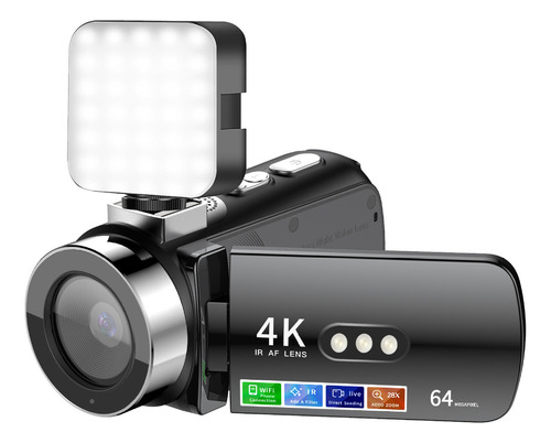 Câmera Filmadora Digital Full Hd Zoom 28x 64mp Com Led