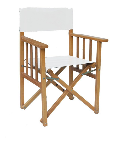 Sillon Silla Director Madera Clara Plegable Jardin Bar