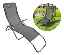 Comprar Reposera Plegable Glider Sillon Playa Jardin Camping Gris