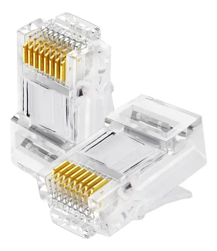 Conector Rj45 Categoría 5 Plástico X 100 Unid. Conector Rj45 Categoría 5 Plástico X 100 Unid.