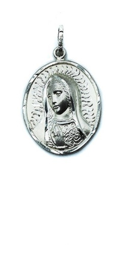 Medalla De La Virgen De Guadalupe En Plata Incluye Cadena