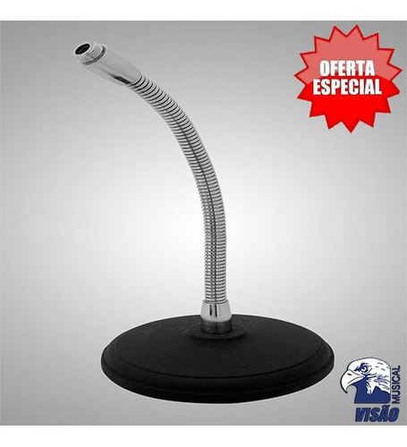 Pedestal P/microfone De Mesa Flexível Visão Ps4-f