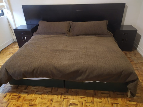 Cama King Madera De Alta Calidad! Con Colchón Marca D'europe