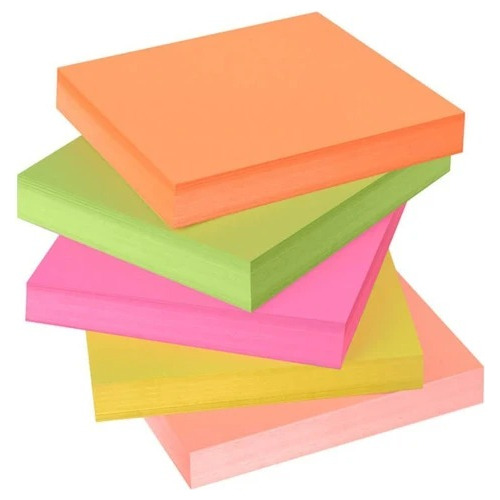 600 Notas Adhesivas Colores Neon (rosado Naranja Y Magenta)