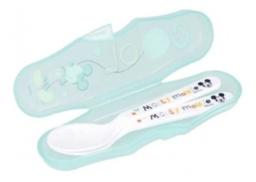 Imagen 3 de 3 de Set Cubiertos Bebe Portable Mickey - Unidad a $3089