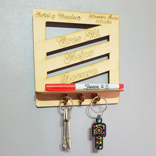 Imagen 6 de 6 de 50 Porta Llaves Cuadros Personalizados Souvenir Fibrofacil