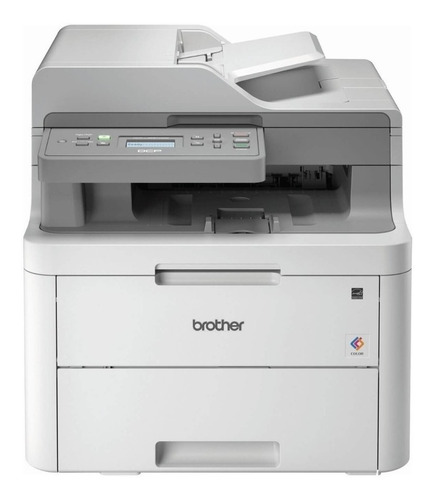 Impressora a cor multifuncional Brother DCP-L3 Series DCP-L3551CDW com wifi 110V - 120V branca e cinza