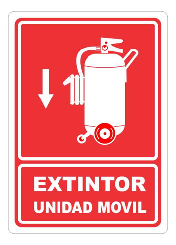 Señalamiento Para Extintor Unidad Movil Mediano 25x35 Cm