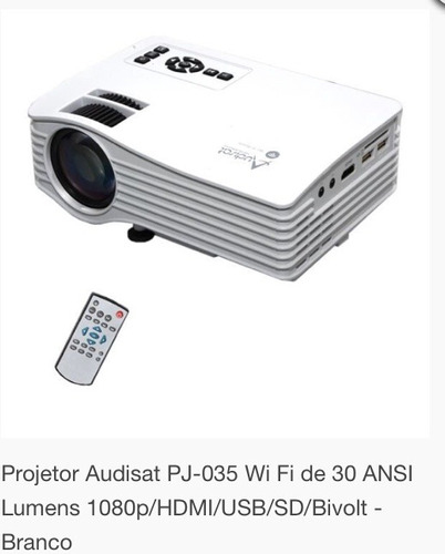 Projetor Audisat Pj -035 Wifi Imagem 26 A 100polegadas