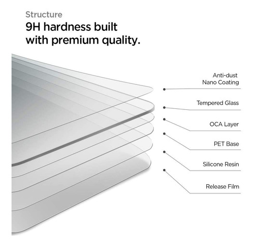 Imagen 4 de 6 de Vidrio Templado Spigen Para Macbook Pro 15 Pulgadas