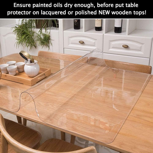 24 Inch 2ft Round Clear Table Protector Mantel Cubierta D...