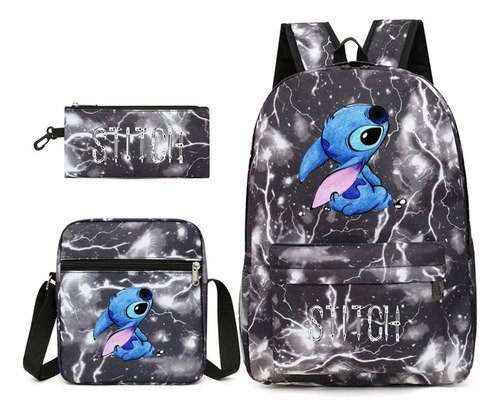 Estuche Para Labios Escolares Kawaii Stitch De 3 P